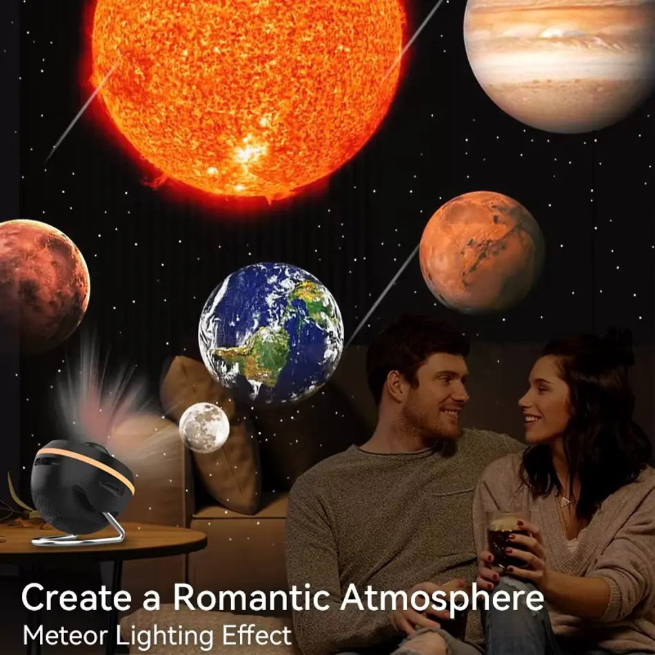 12-in-1 Galaxy Star Projector with Meteor Effects – Ultra-Clear Planetarium Lamp for Kids & Adults