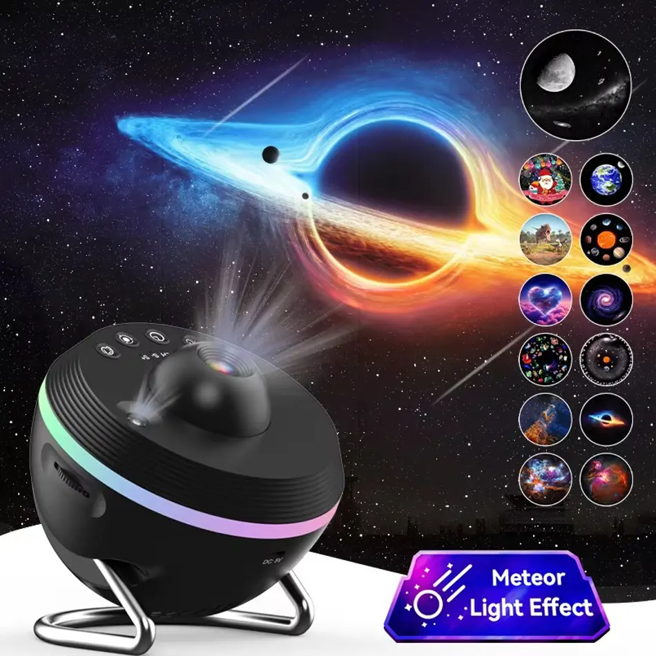 12-in-1 Galaxy Star Projector with Meteor Effects – Ultra-Clear Planetarium Lamp for Kids & Adults