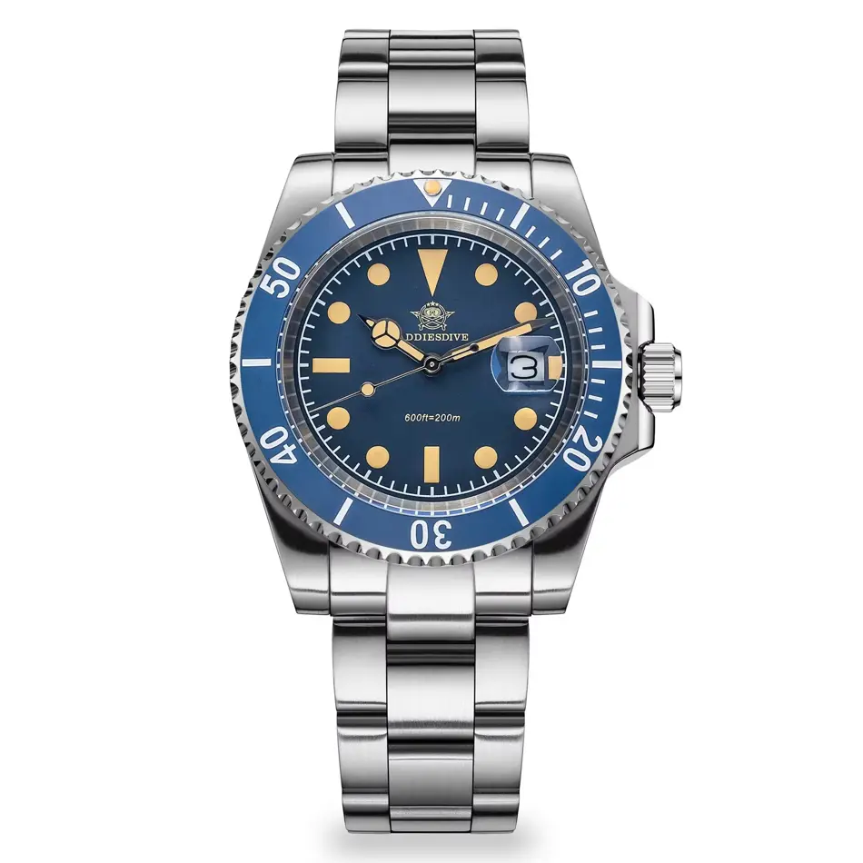ADDIESDIVE 39mm Men's Automatic Dive Watch – NH35 Movement, Calendar, 100M Waterproof, Stainless Steel Mechanical Wristwatch