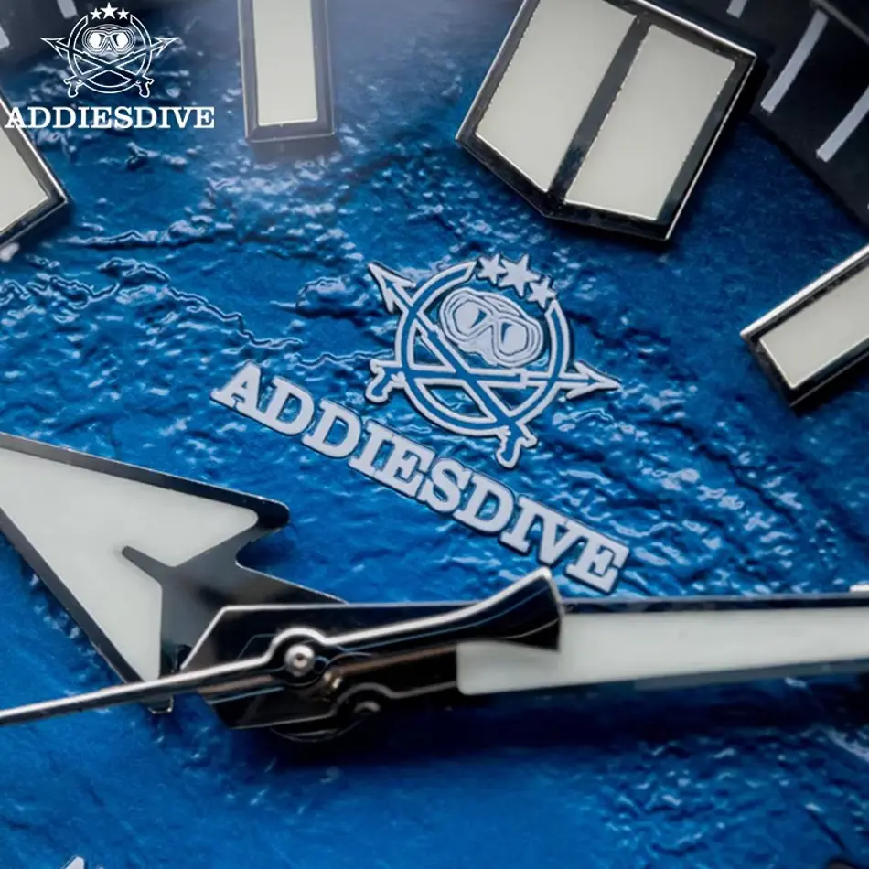 ADDIESDIVE AD2047 Automatic Watch – 42mm Blue Dial, Sapphire Crystal, 20ATM Waterproof, BGW9 Luminous, Mechanical Reloj Hombre