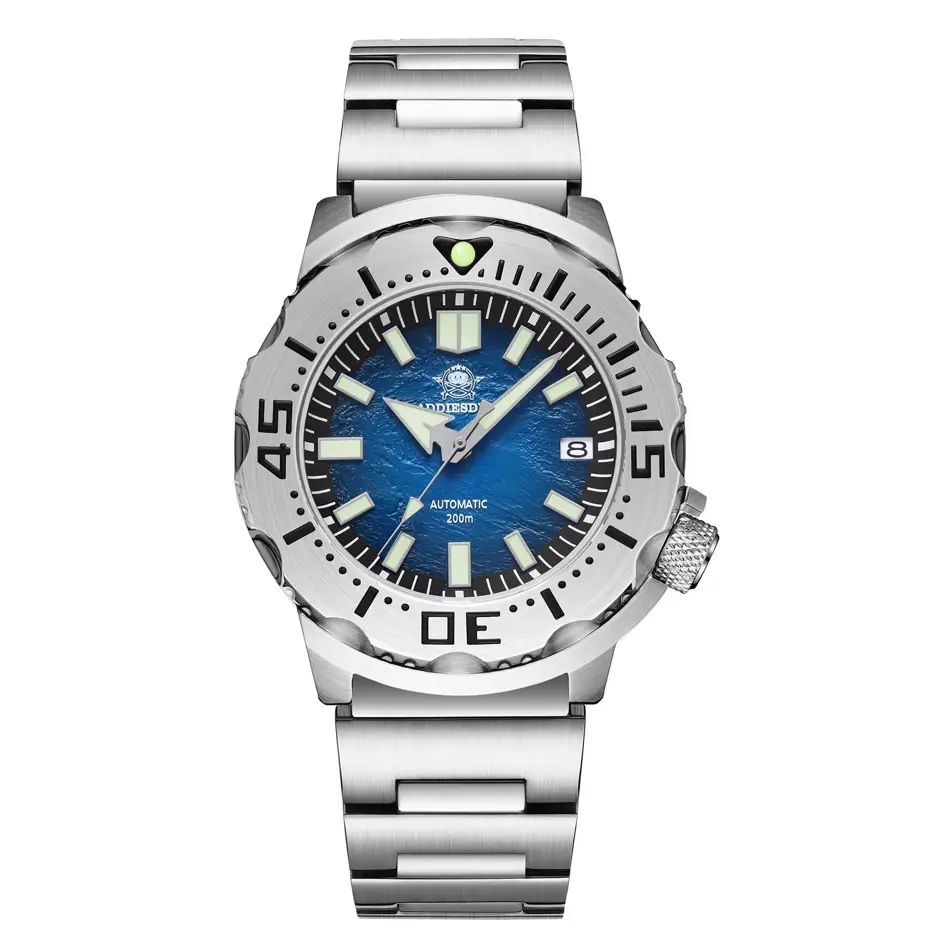 ADDIESDIVE AD2047 Automatic Watch – 42mm Blue Dial, Sapphire Crystal, 20ATM Waterproof, BGW9 Luminous, Mechanical Reloj Hombre