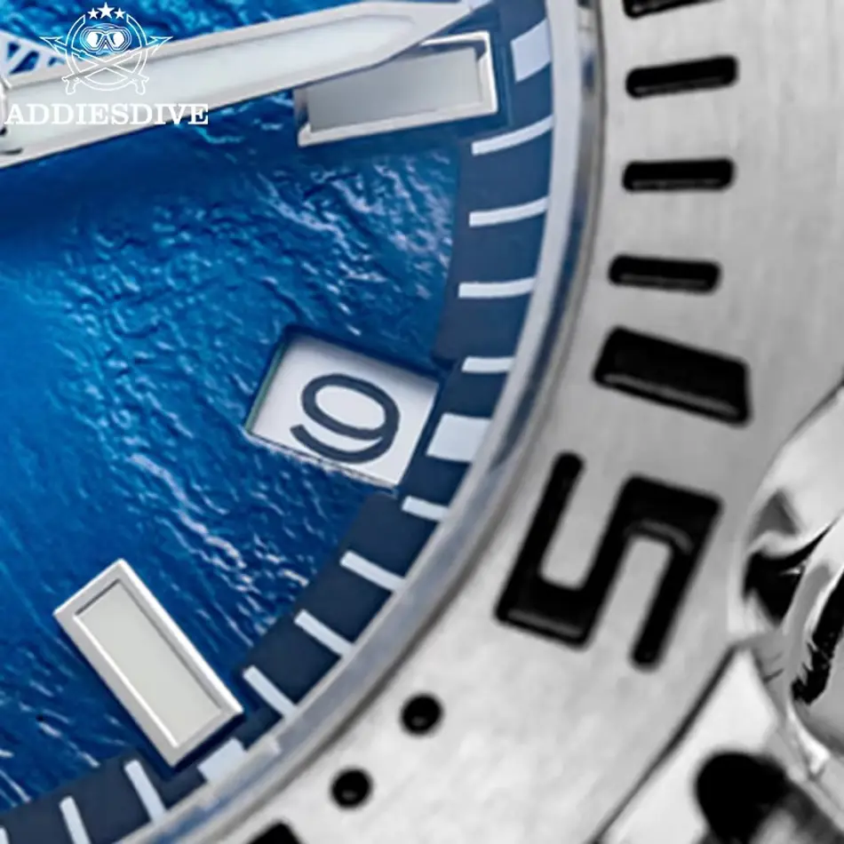ADDIESDIVE AD2047 Automatic Watch – 42mm Blue Dial, Sapphire Crystal, 20ATM Waterproof, BGW9 Luminous, Mechanical Reloj Hombre