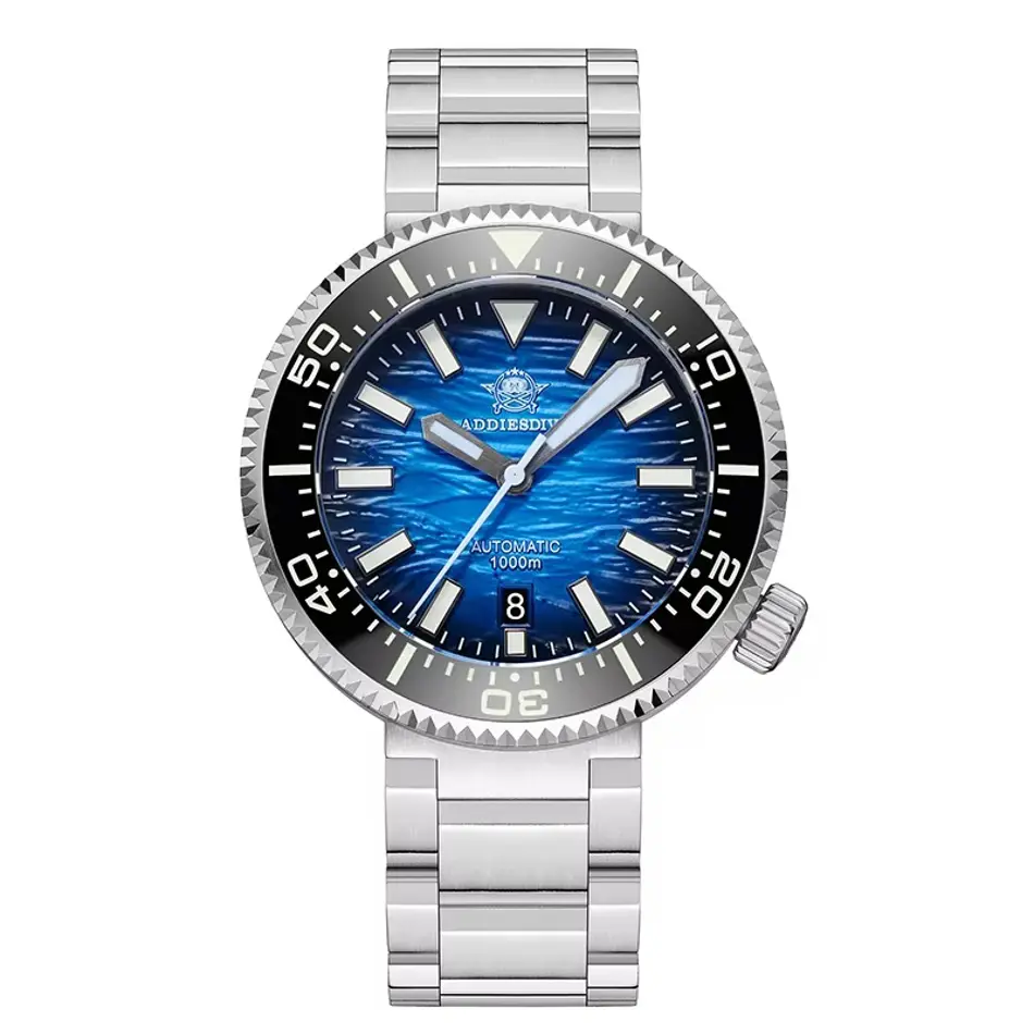 ADDIESDIVE AD2069 1000M Diver Watch – Automatic Stainless Steel Mechanical Men's Timepiece with Calendar