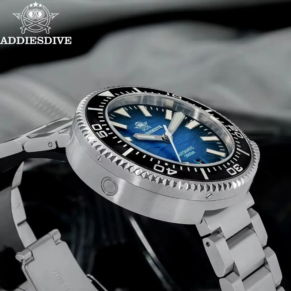 ADDIESDIVE AD2069 1000M Diver Watch – Automatic Stainless Steel Mechanical Men's Timepiece with Calendar