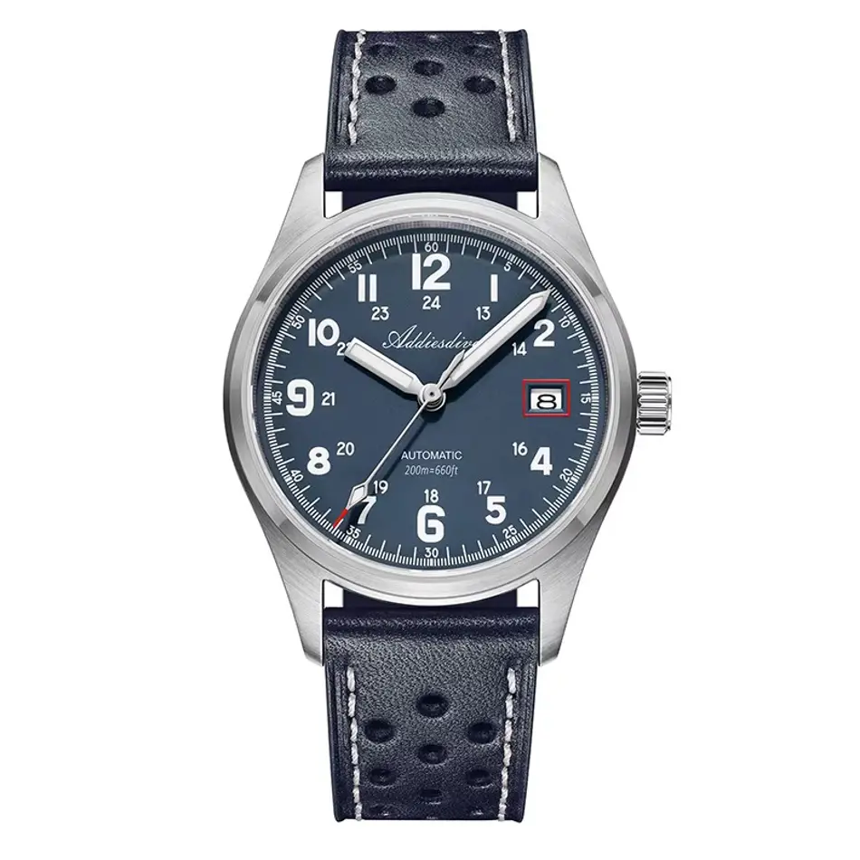 ADDIESDIVE AD2070 NH35 Automatic Men's Watch – Luxury Dive Watch with Sapphire Crystal & 200M Waterproof Stainless Steel Case & Premium Leather Strap