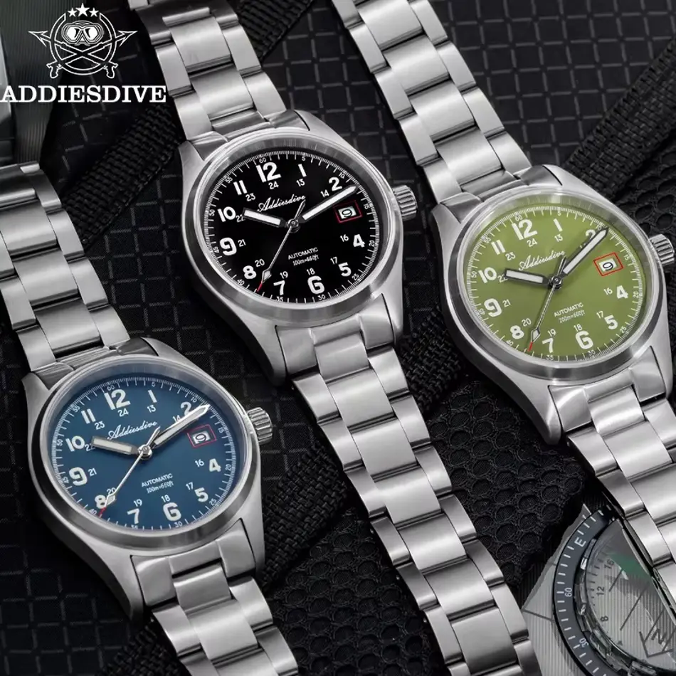 ADDIESDIVE AD2070 NH35 Automatic Men's Watch – Luxury Dive Watch with Sapphire Crystal & 200M Waterproof Stainless Steel Case