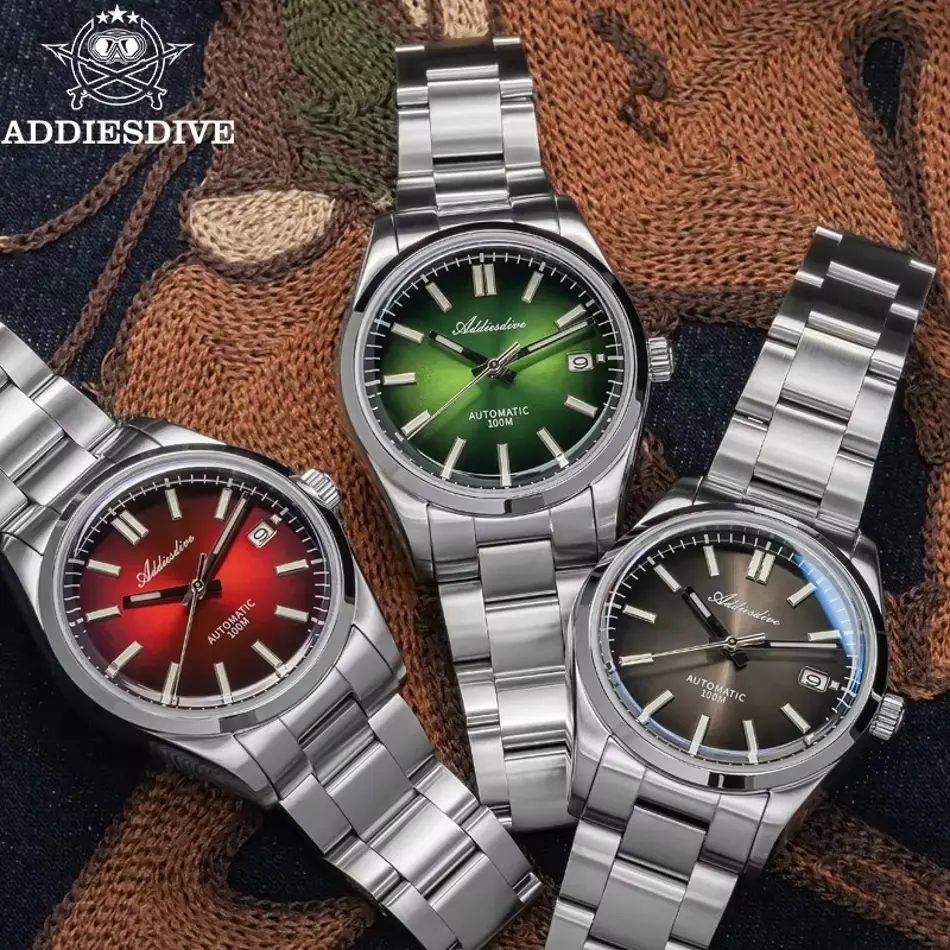 ADDIESDIVE Retro Diver Watch for Men – Super Luminous Sapphire Glass Stainless Steel Waterproof Wristwatch AD2071