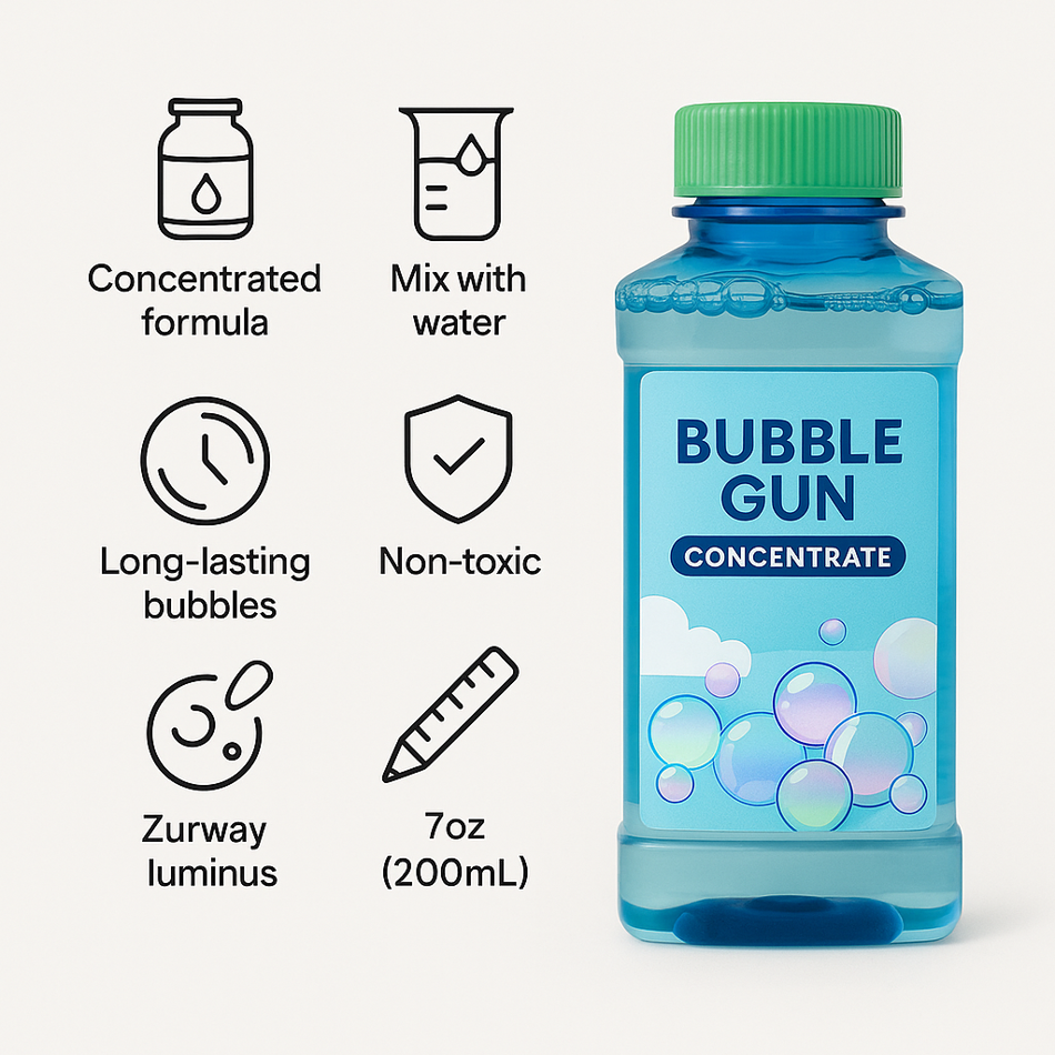 Bubble Gun Concentrate - High-Quality Bubble Solution for Endless Fun
