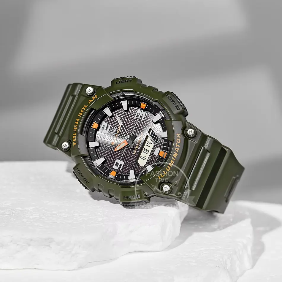 Casio AQ-S810W-3A Men's Solar Powered Watch – 10-Year Battery, Sport Design