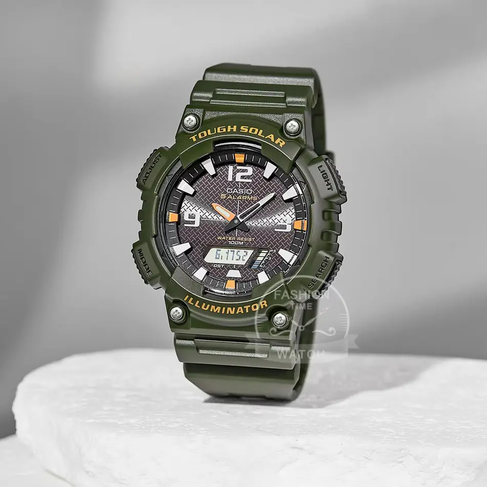 Casio AQ-S810W-3A Men's Solar Powered Watch – 10-Year Battery, Sport Design