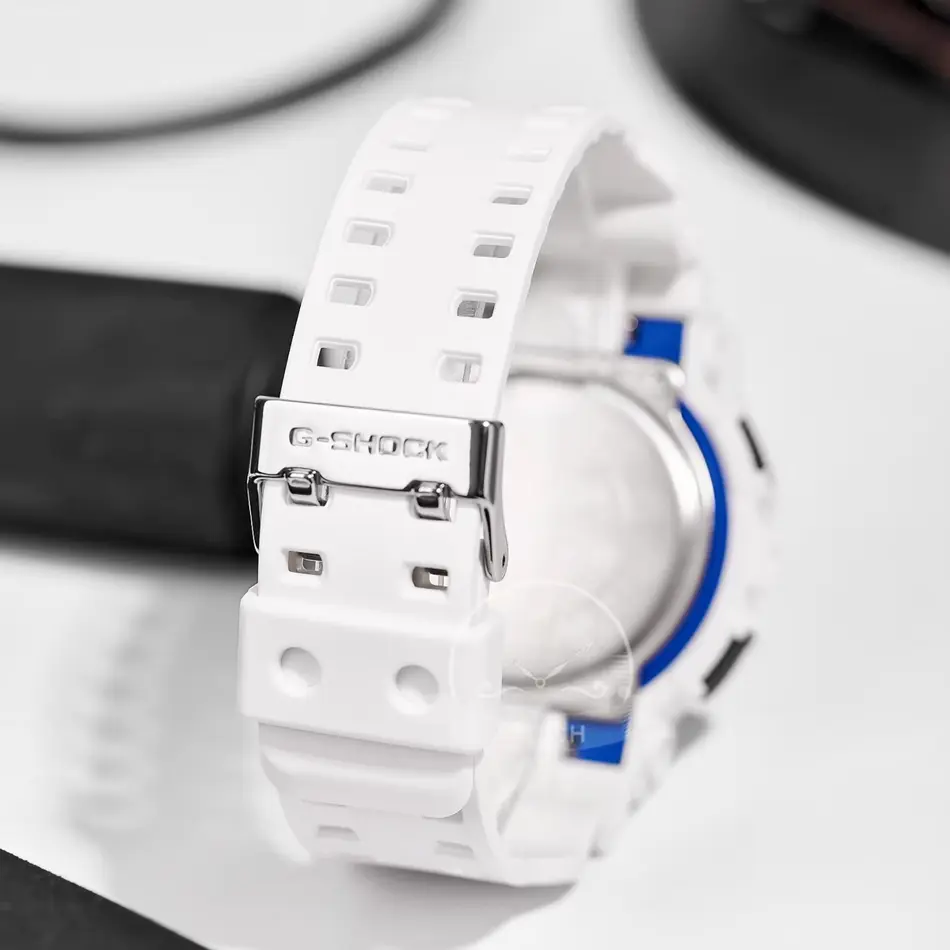 Casio G-SHOCK GA-100B-7A Men's Digital Watch – Shock Resistant, White Multifunction Sports Watch