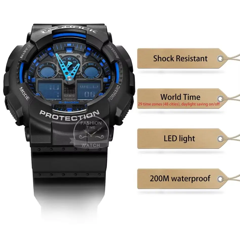 Casio G-Shock GA-100 Men's Military Sport Watch Waterproof Chronograph