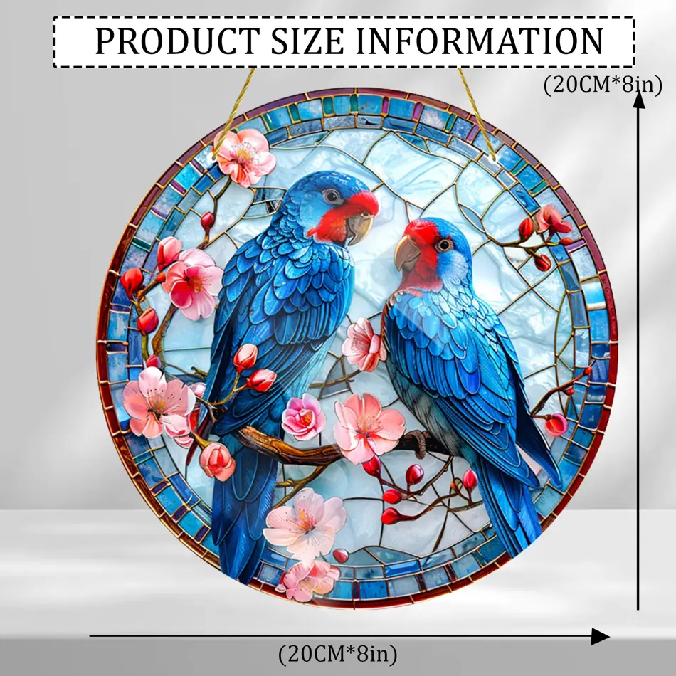 Charming Parrot Acrylic Catcher – Vibrant Birthday Gift for Garden, Porch & Office Decor