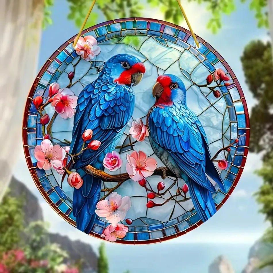 Charming Parrot Acrylic Catcher – Vibrant Birthday Gift for Garden, Porch & Office Decor