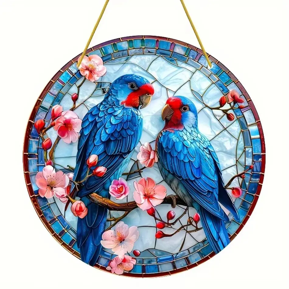 Charming Parrot Acrylic Catcher – Vibrant Birthday Gift for Garden, Porch & Office Decor