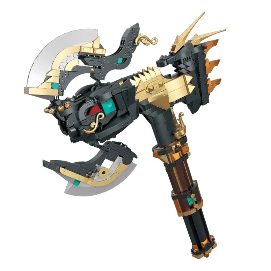 Creative Compatible Bricks Odin's Axe & King's Sword Toys – High Difficulty Building Block Assembly Model for Adults
