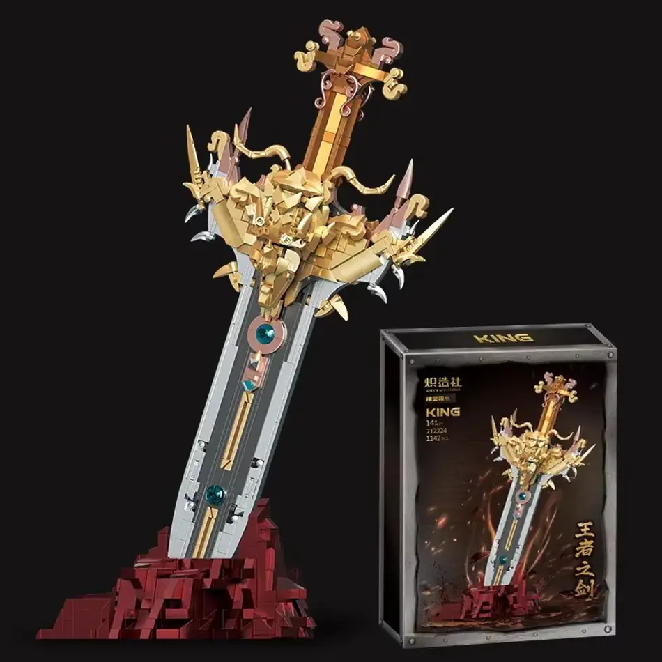 Creative Compatible Bricks Odin's Axe & King's Sword Toys – High Difficulty Building Block Assembly Model for Adults