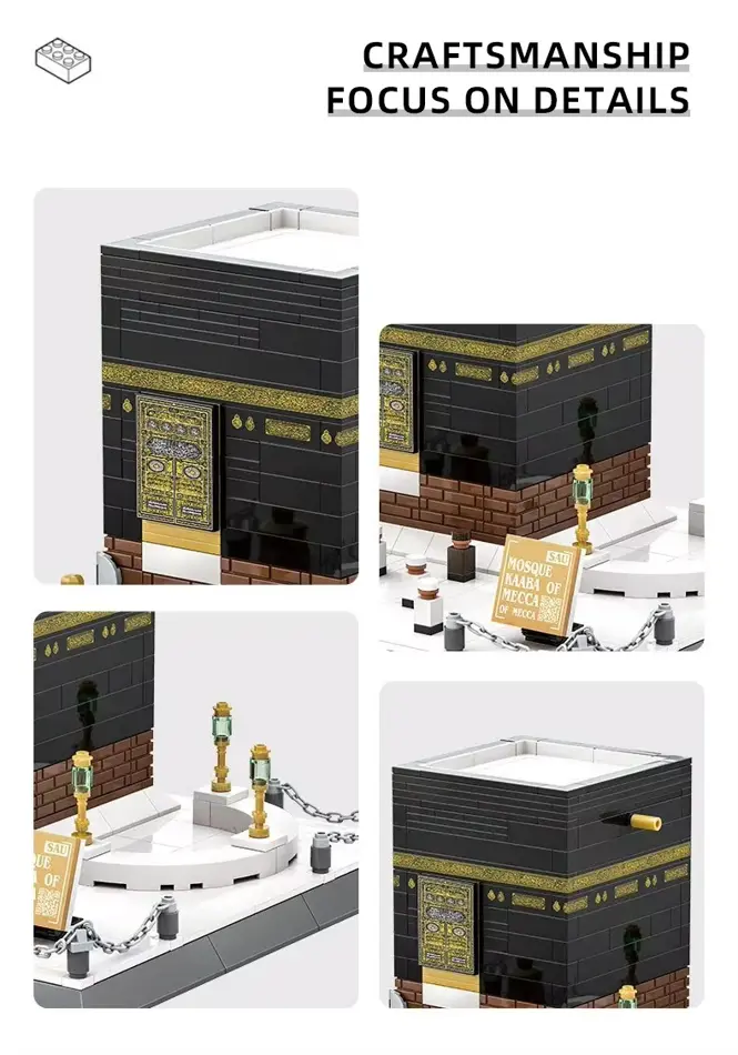 Creativity World Famous Islamic Architecture Kaaba Model Building Blocks – Bricks Toy Collection for Gift