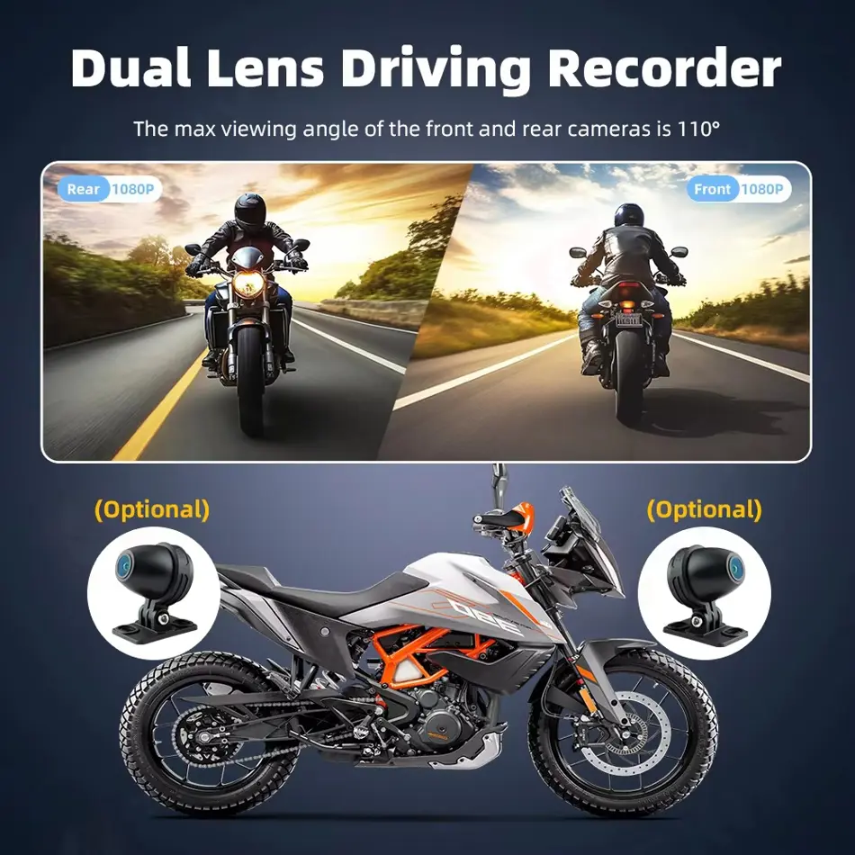 EKIY 5" Smart Motorcycle GPS Display with CarPlay & Android Auto | Waterproof, Portable Navigation System