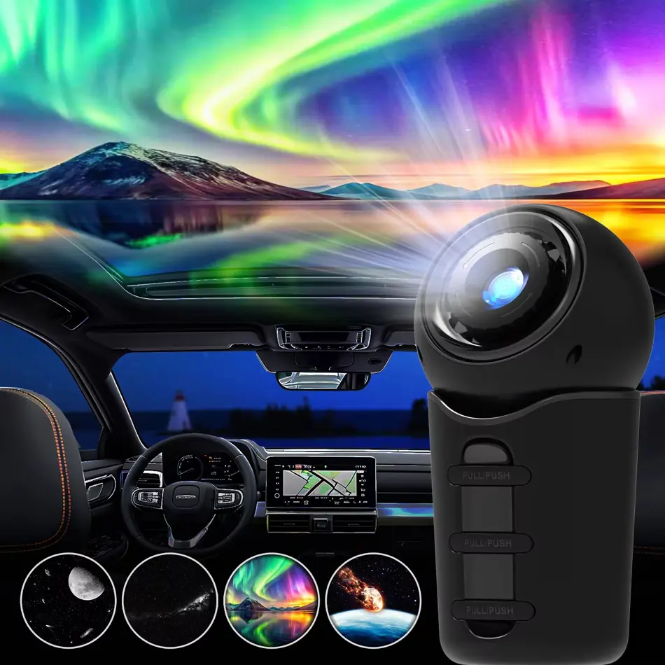 GalaxyGlow™ Starry Sky Projector Lamp – Portable HD Projection Night Light for Home, Car & Travel