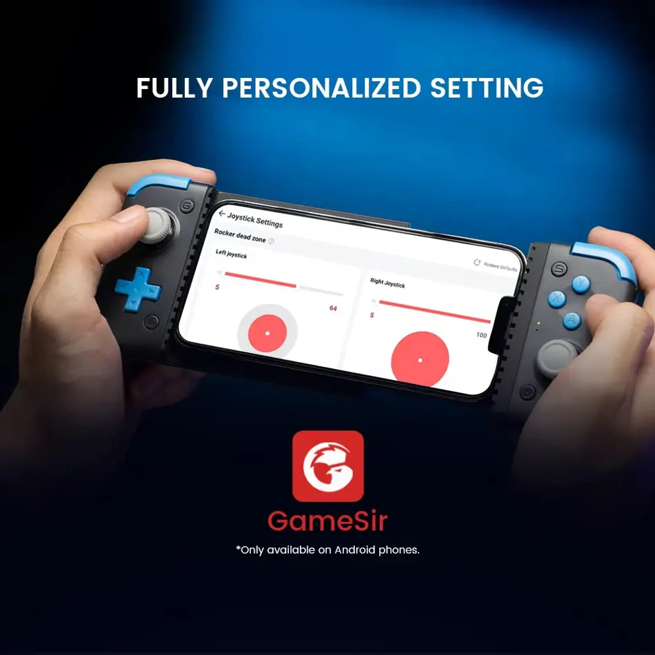 GameSir X2s Wireless Mobile Game Controller – Stretchable Bluetooth Gamepad with Hall Effect Buttons, Android/iOS/PC Compatible