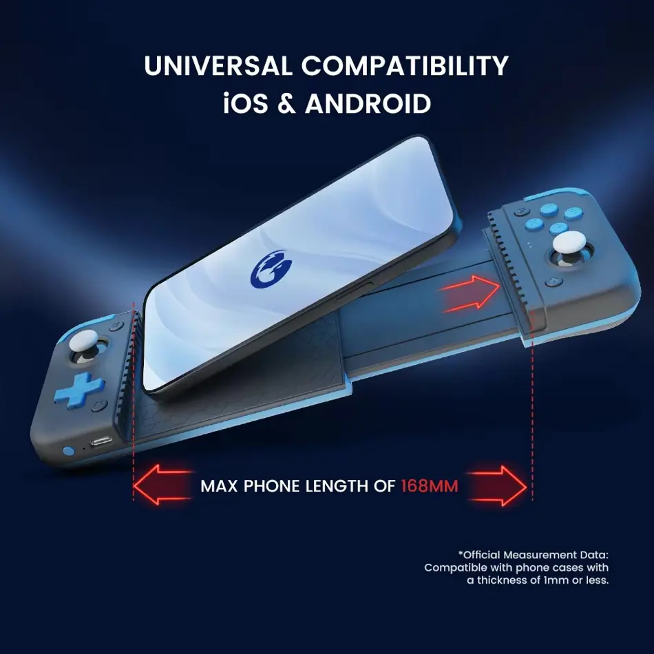 GameSir X2s Wireless Mobile Game Controller – Stretchable Bluetooth Gamepad with Hall Effect Buttons, Android/iOS/PC Compatible