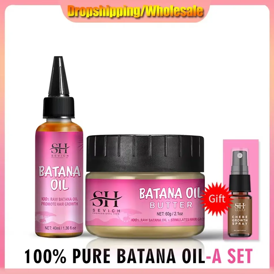 Hair Growth Set for Men & Women – Batana Oil, Fast Hair Growth Spray, Anti-Hair Loss Shampoo & Scalp Treatment – 6pcs, 5pcs, 3pcs Natural Regrowth Kit