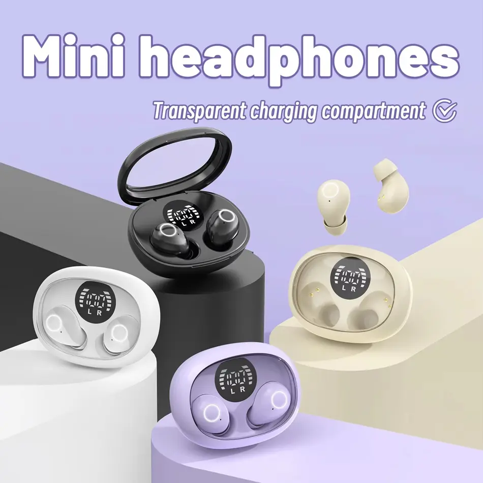 Invisible Mini Bluetooth Sleep Earbuds – Ultra-Small Wireless Hidden Headphones with Mic for Small Ears & Night Use