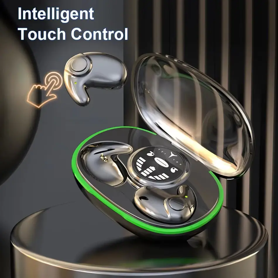 Invisible Wireless Sleep Earbuds Bluetooth 5.3 – IPX5 Waterproof, Noise Cancelling, Ultra-Light Invisible In-Ear Headphones for Side Sleepers & Travel