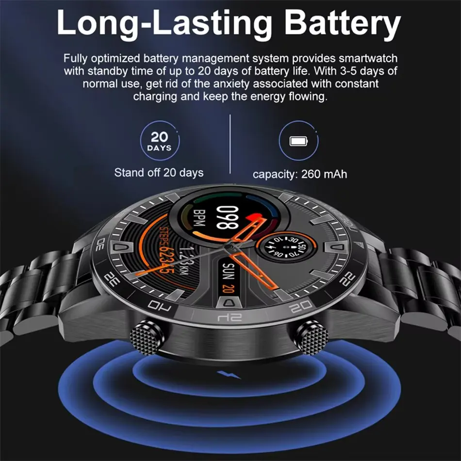 LIGE BW0189 PRO Smart Watch for Men, Bluetooth Call, IP67 Waterproof, Sports & Fitness Tracker for Android/iOS