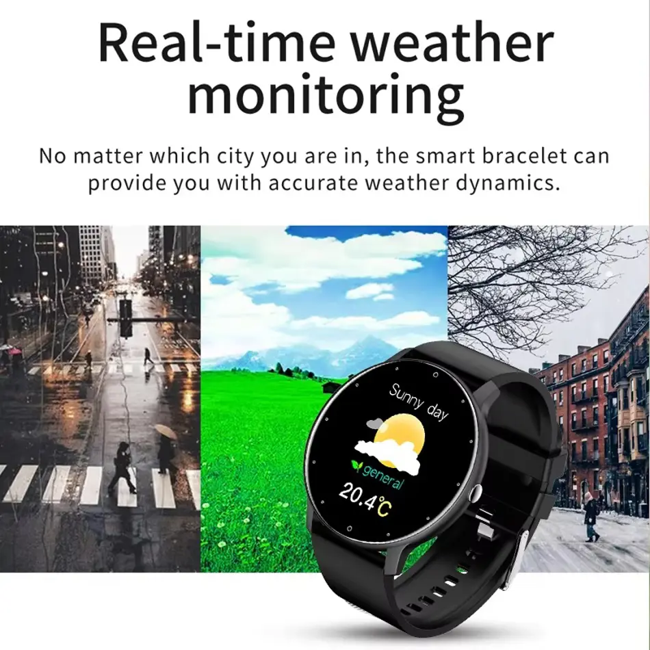 LIGE BW0223 Smartwatch for Men – Full Touch Fitness Tracker, IP67 Waterproof, Bluetooth Call & Notifications for Android & iOS
