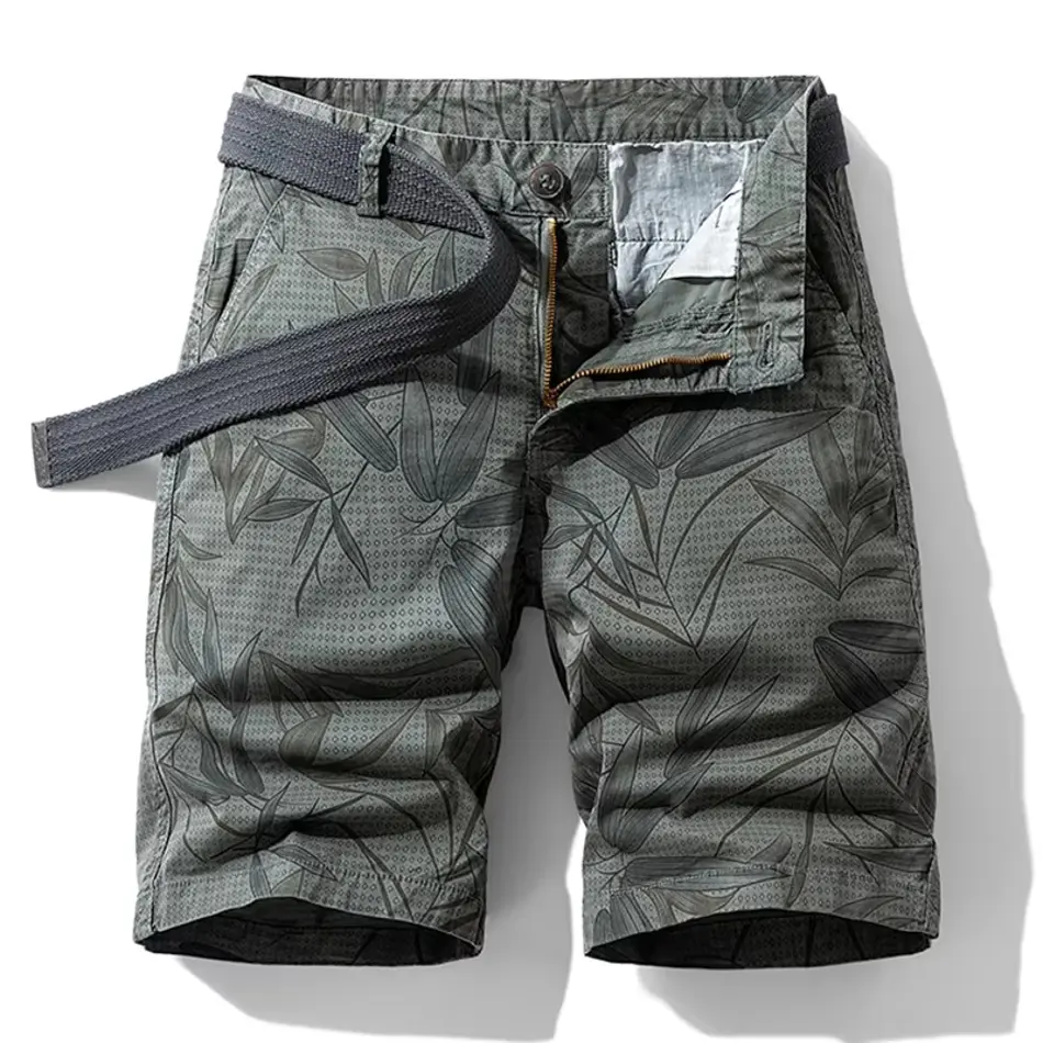 Men's Vintage Camouflage Cotton Cargo Shorts – Summer Casual Military Style with Multi-Pockets