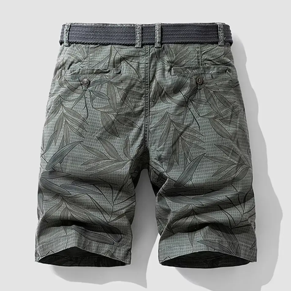 Men's Vintage Camouflage Cotton Cargo Shorts – Summer Casual Military Style with Multi-Pockets
