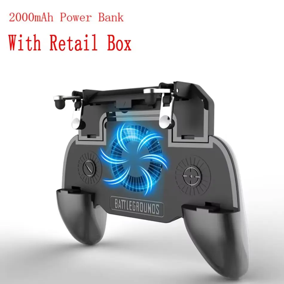 Mobile PUBG Trigger Gamepad Controller for iPhone & Android with Cooler - Gaming Joystick for Free Fire and PUBG