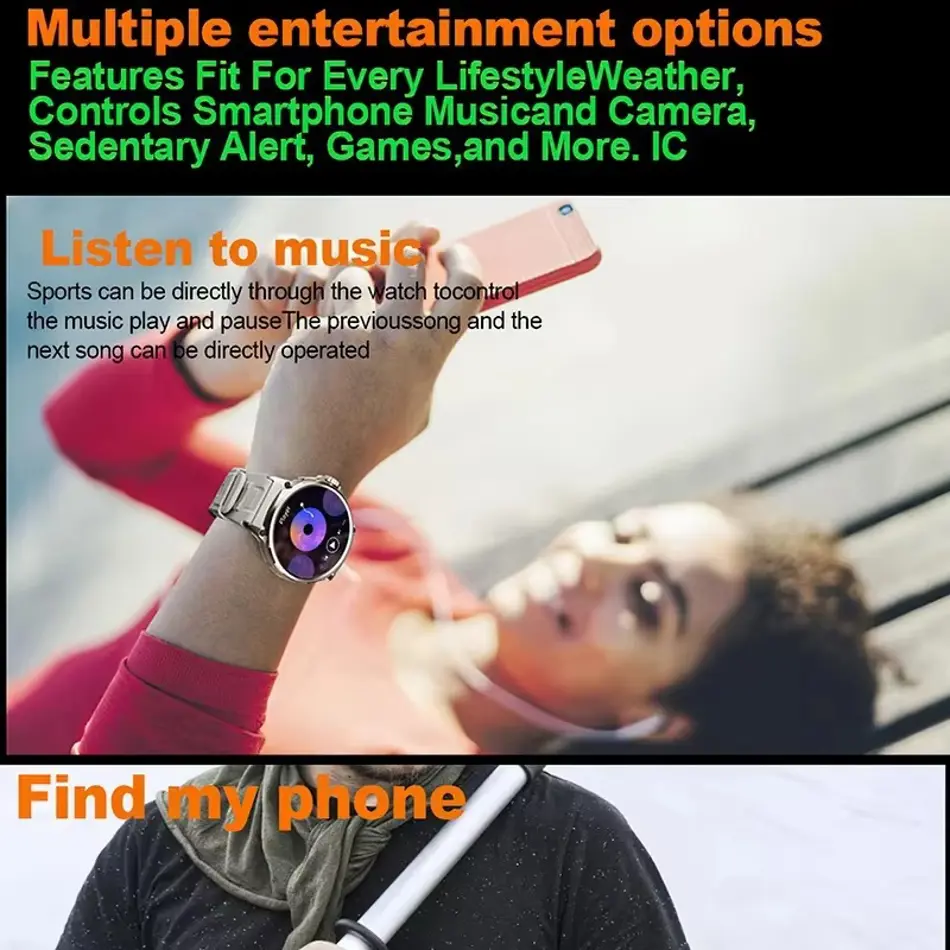 New 1.85" Ultra HD Display 710mAh Large Battery Smartwatch with GPS & Bluetooth Calling for Androind And iOS