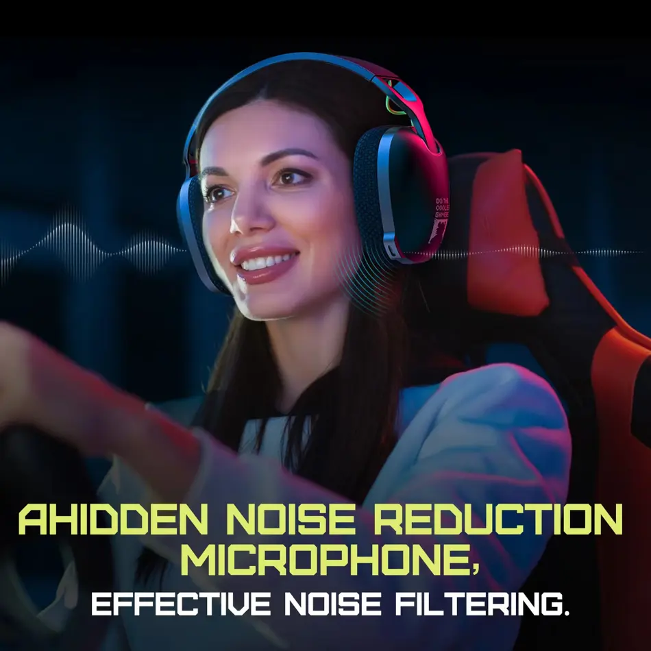 ONIKUMA B2 Wireless Gaming Headset 2.4GHz Ultra-Low Latency for PS5, Xbox, PC, Mac, Noise Cancelling with Mic