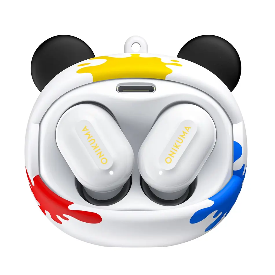 ONIKUMA T20 Wireless In-Ear Headphones - White Anime Cartoon Style