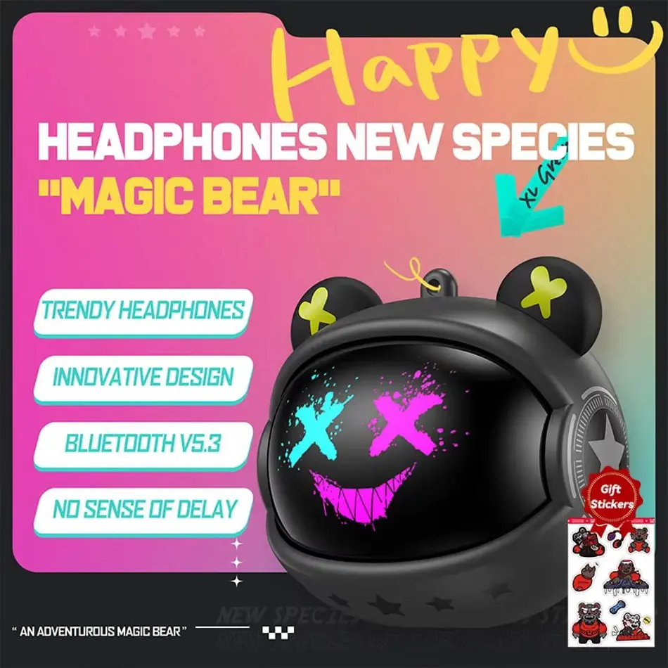 ONIKUMA T20 Wireless Gaming Earbuds with Rotating Flip Design, HiFi Stereo, Touch Control & Microphone