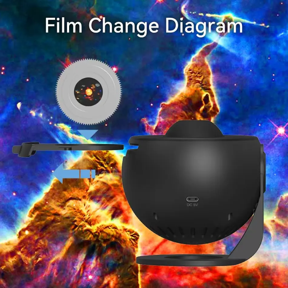 Planetarium Galaxy Star Projector – 13 Film Sheets for Ultimate Starry Night Ambience, Romantic Room