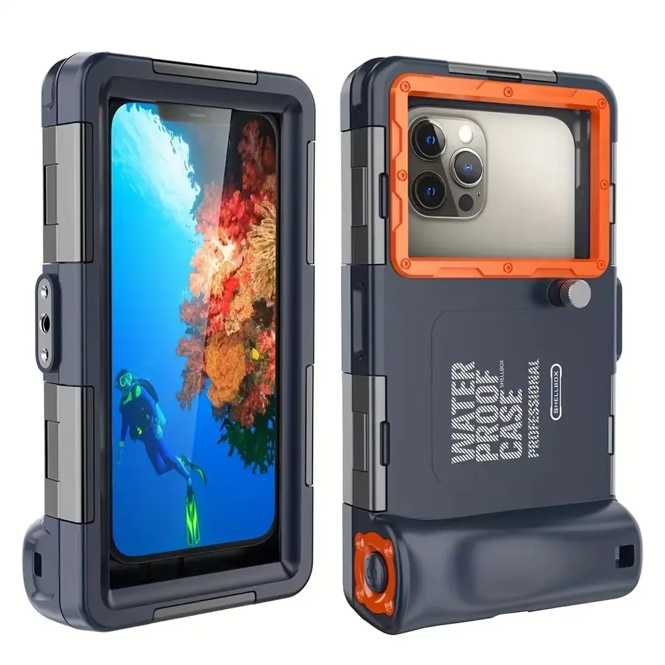 Premium Waterproof Phone Case Holster for Diving & Swimming – Protective Housing with Lanyard for iPhone & Samsung (Up to 6.8” Phones) – 50ft (15m) Depth