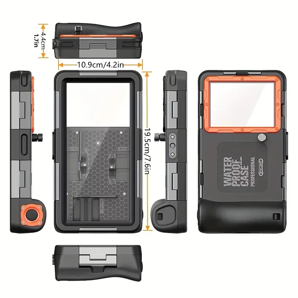 Premium Waterproof Phone Case Holster for Diving & Swimming – Protective Housing with Lanyard for iPhone & Samsung (Up to 6.8” Phones) – 50ft (15m) Depth