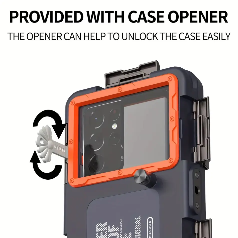 Premium Waterproof Phone Case Holster for Diving & Swimming – Protective Housing with Lanyard for iPhone & Samsung (Up to 6.8” Phones) – 50ft (15m) Depth
