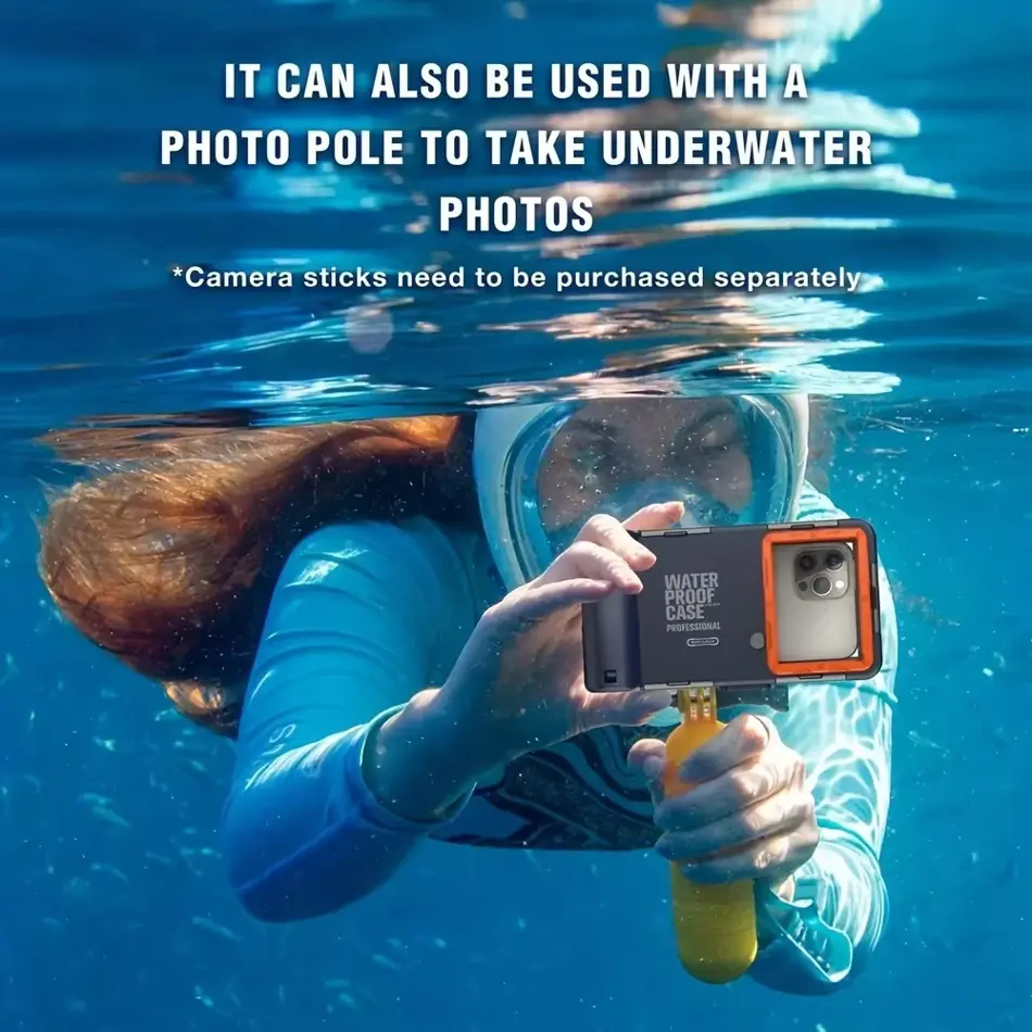Premium Waterproof Phone Case Holster for Diving & Swimming – Protective Housing with Lanyard for iPhone & Samsung (Up to 6.8” Phones) – 50ft (15m) Depth