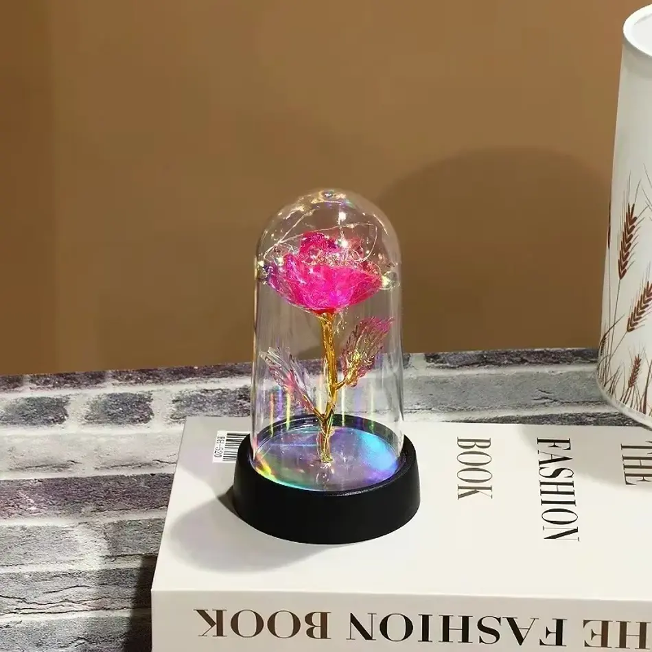 Rose Light LED Night Lamp – Realistic Eternal Flower Decoration for Parties, Gifts & Home Decor