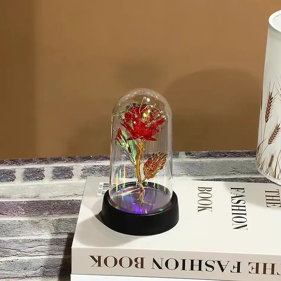 Rose Light LED Night Lamp – Realistic Eternal Flower Decoration for Parties, Gifts & Home Decor