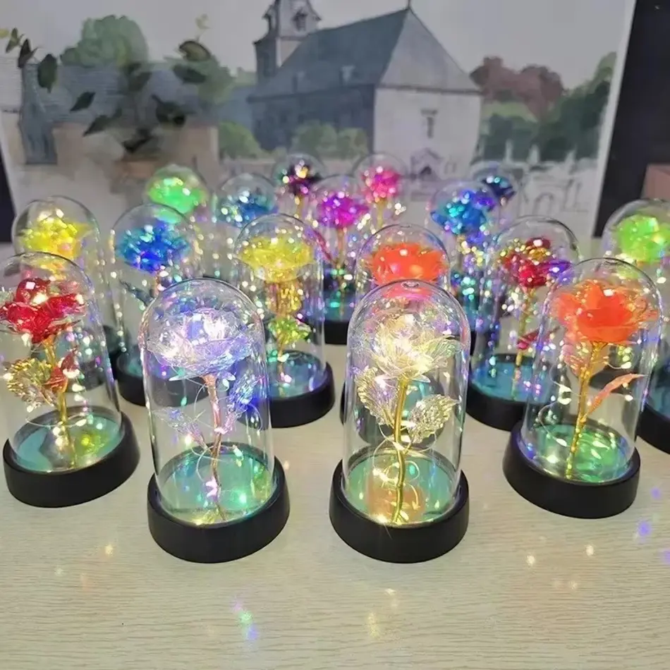 Rose Light LED Night Lamp – Realistic Eternal Flower Decoration for Parties, Gifts & Home Decor
