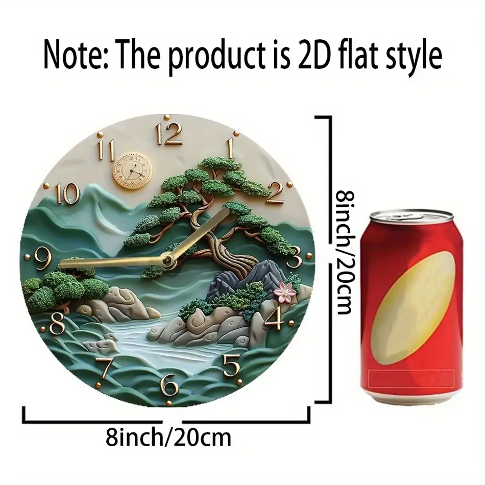 Scenic Landscape Design Rustic Wooden Wall Clock for Stylish Home Decor