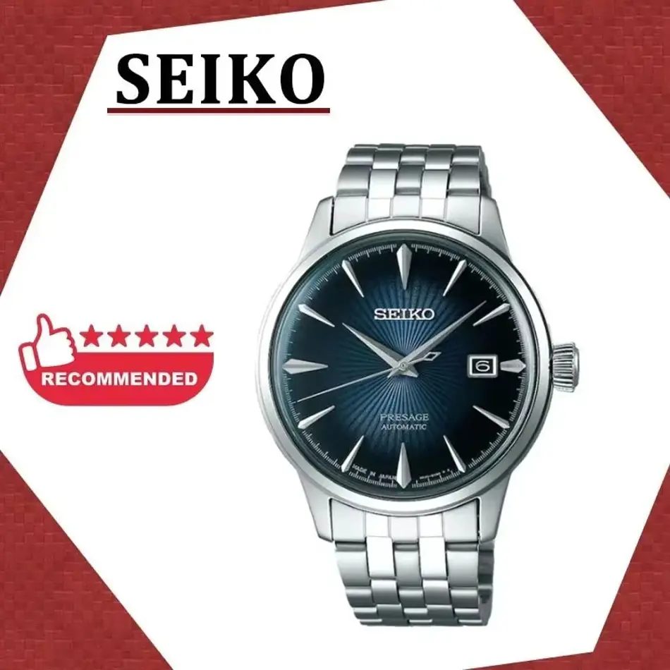 Seiko 5 Men's Automatic Watch SARY123 Stainless Steel Mechanical Wristwatch - Business & Leisure Fashion
