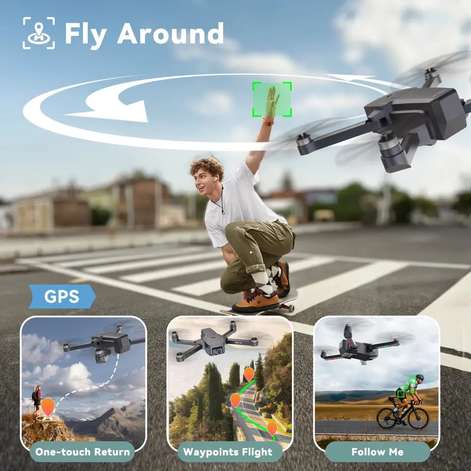 TT36 4K GPS Drone with Optical Flow, 5GHz WiFi FPV & Brushless Motors – Pro Quadcopter with Remote Control