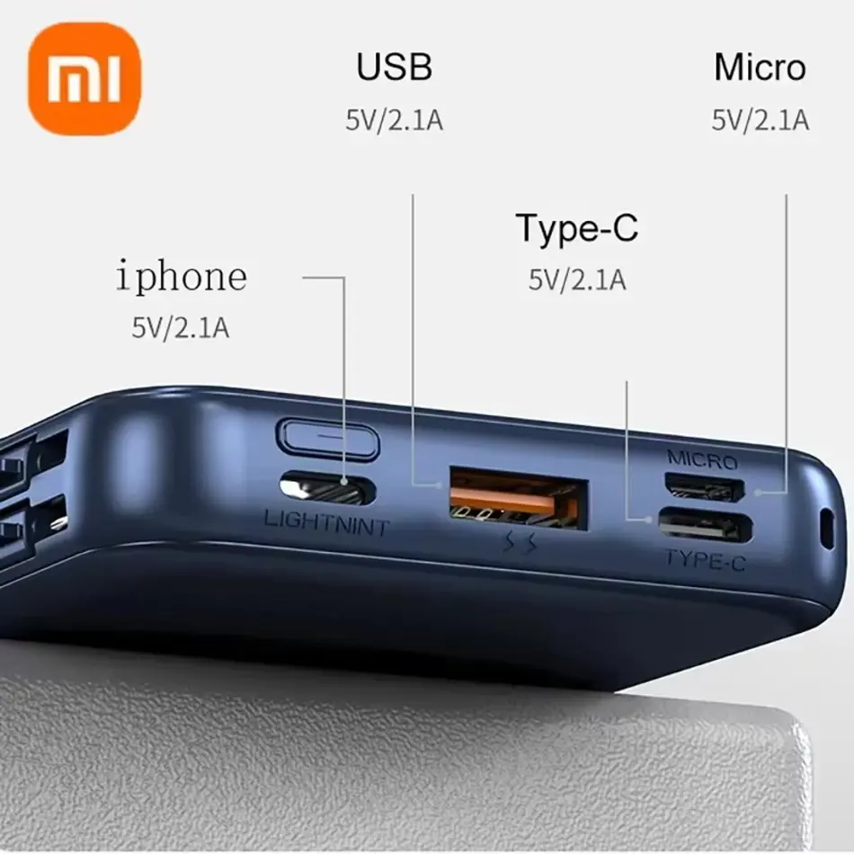 Xiaomi 30000mAh Magnetic Wireless Power Bank | MagSafe, Built-in Cables, Fast Charging for iPhone & Android